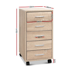 Artiss Filing Cabinet 5 Drawer Office Storage Organiser