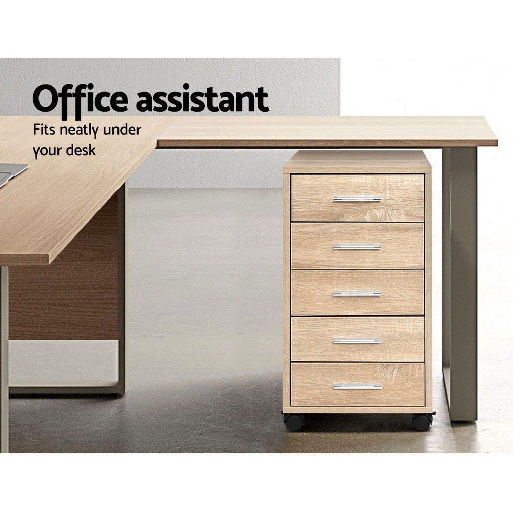 Artiss Filing Cabinet 5 Drawer Office Storage Organiser