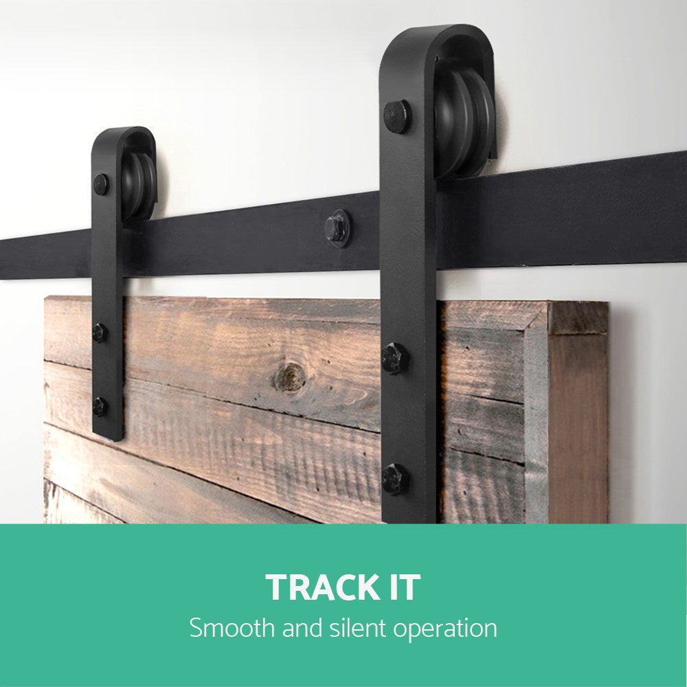 Cefito Sliding Barn Door Hardware Track Set 2m