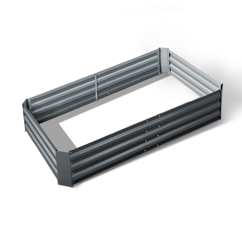 Green Fingers Garden Bed 150x90cm Planter Box Raised Container Galvanised Steel