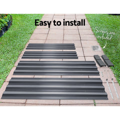 Green Fingers Garden Bed 210x90cm Planter Box Raised Container Galvanised Steel