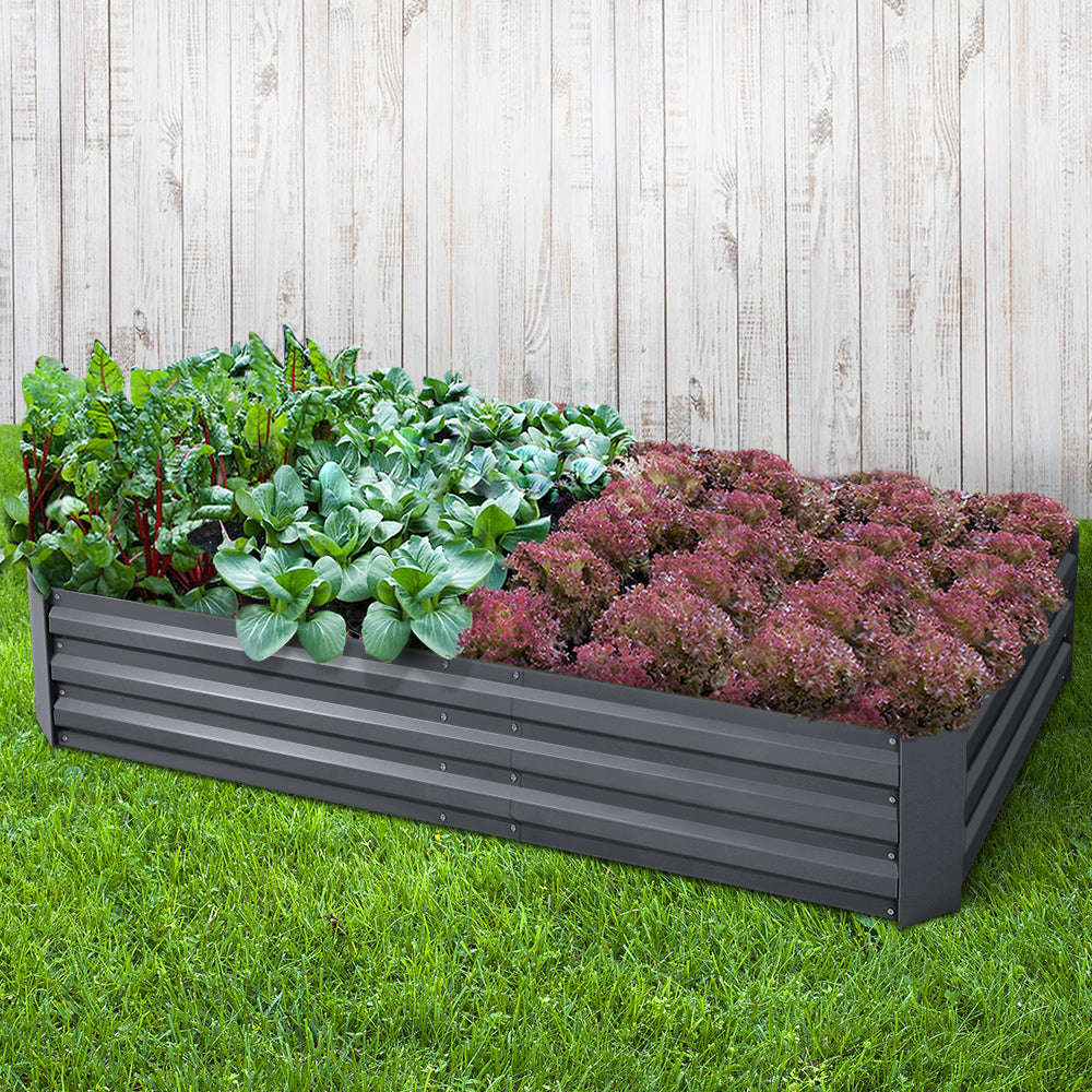 Green Fingers Garden Bed 210x90cm Planter Box Raised Container Galvanised Steel