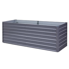 Green Fingers Garden Bed 240x80x77cm Planter Box Raised Container Galvanised Herb