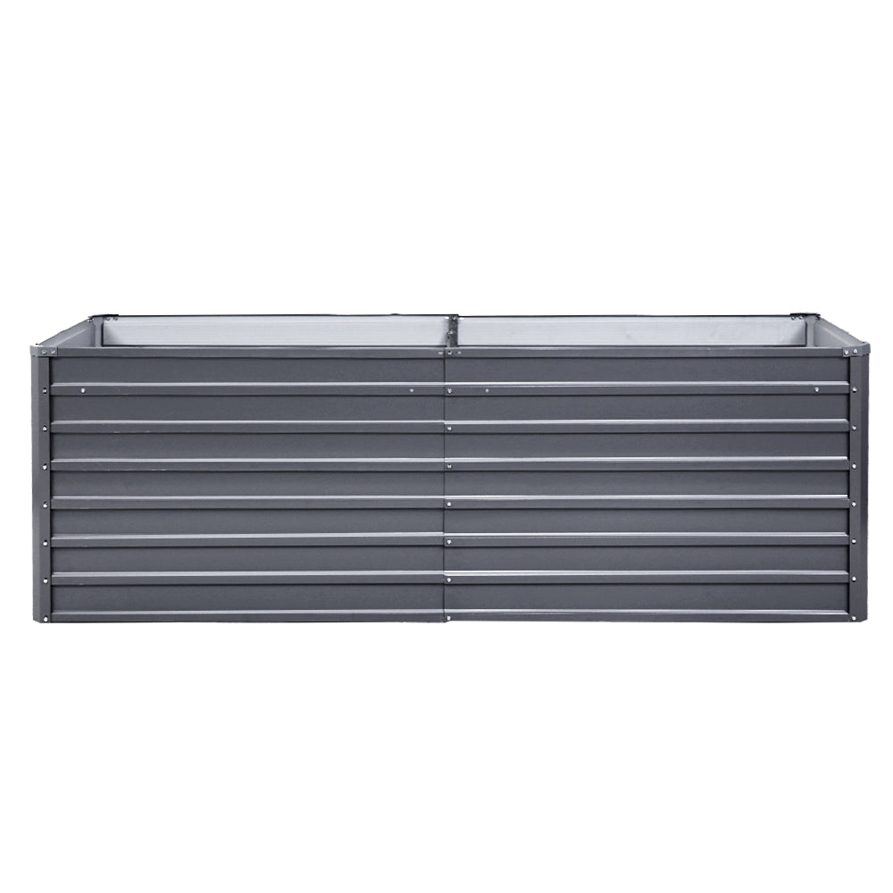 Green Fingers Garden Bed 240x80x77cm Planter Box Raised Container Galvanised Herb