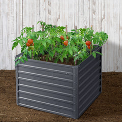 Green Fingers 2x Garden Bed 100x100x77cm Planter Box Raised Container Galvanised
