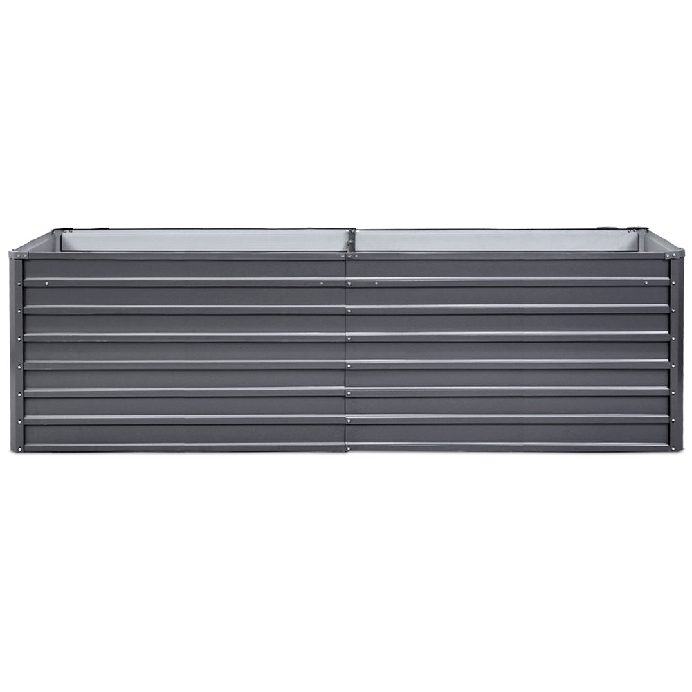 Green Fingers Garden Bed 320x80x77cm Planter Box Raised Container Galvanised Herb