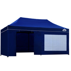 Instahut Gazebo 3x6 Pop Up Marquee Folding Tent Wedding Gazebos Camping Outdoor Shade Canopy Blue