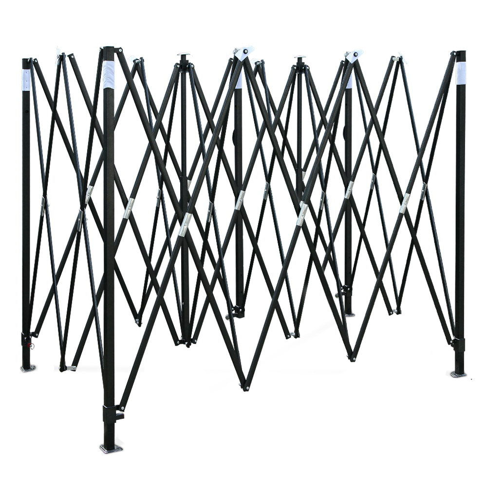 Instahut Gazebo Pop Up Marquee 3x4.5 Folding Tent 500D Wedding Camping Black