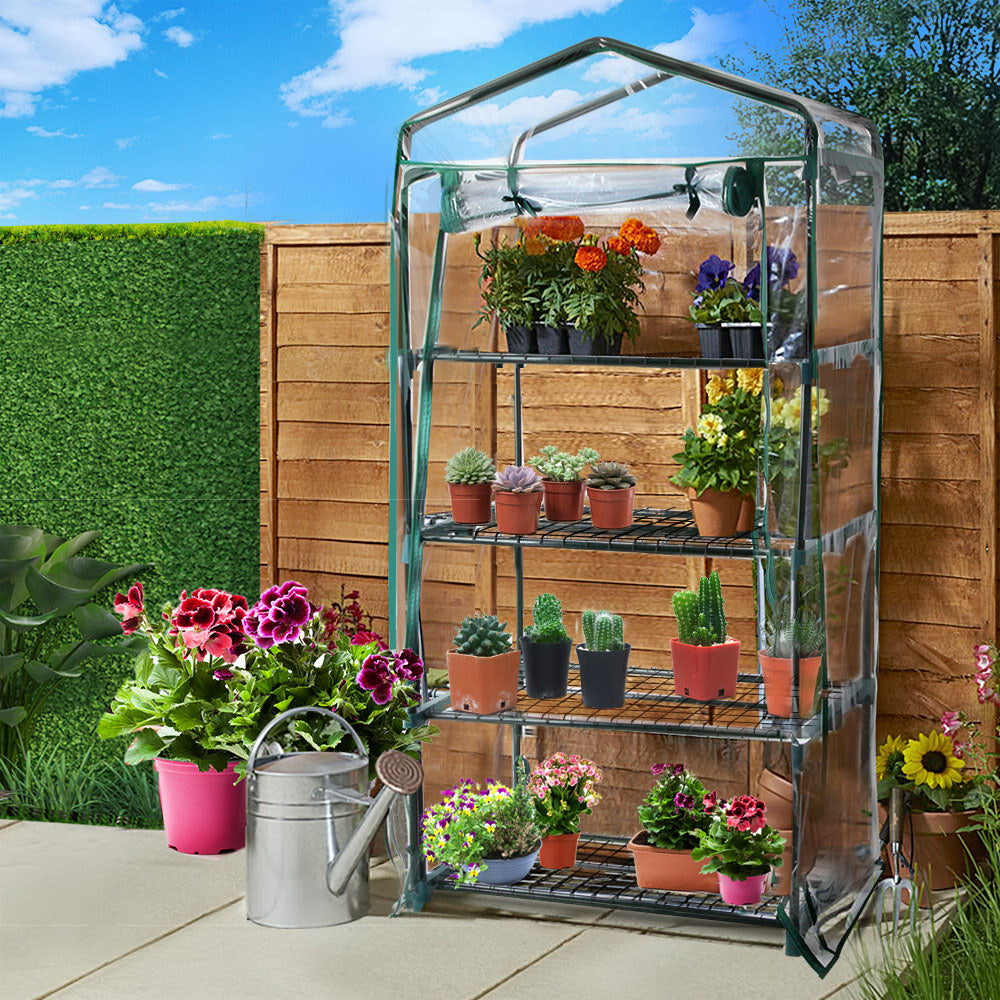 Green Fingers Greenhouse 4 Tiers Mini Green House Garden Bed Planter Box 1.6x0.7x0.5M