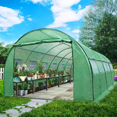 Green Fingers Greenhouse 6x3x2M Walk in Green House Tunnel Plant Garden Shed Dome