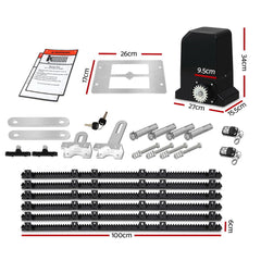 Lockmaster Automatic Sliding Gate Opener Kit 6M 1000KG