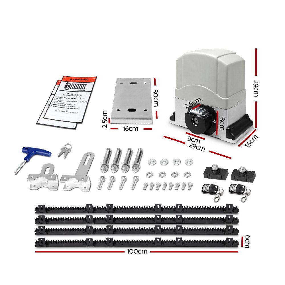 LockMaster Electric Sliding Gate Opener 1200KG 4M