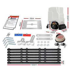 Lockmaster Automatic Sliding Gate Opener Kit Keypad 6M 1800KG