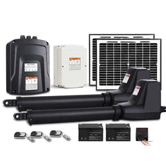 Lockmaster Dual Swing Gate Opener 800KG 20W Solar Panel
