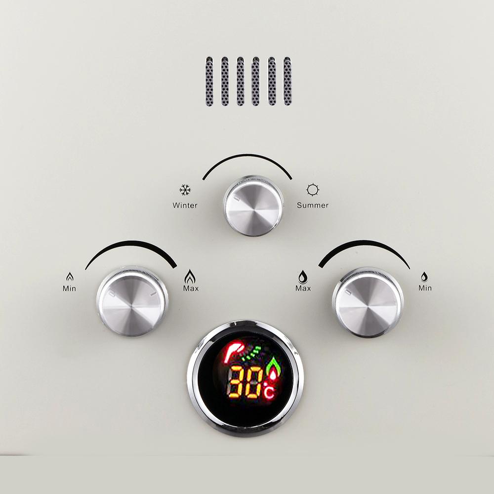 Devanti Portable Gas Water Heater 8L/Min With Pump LPG System Grey