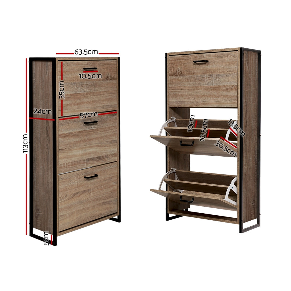Artiss Shoe Rack Cabinet Adjustable Shelves 24 Pairs Tim