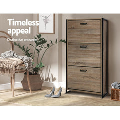 Artiss Shoe Rack Cabinet Adjustable Shelves 24 Pairs Tim
