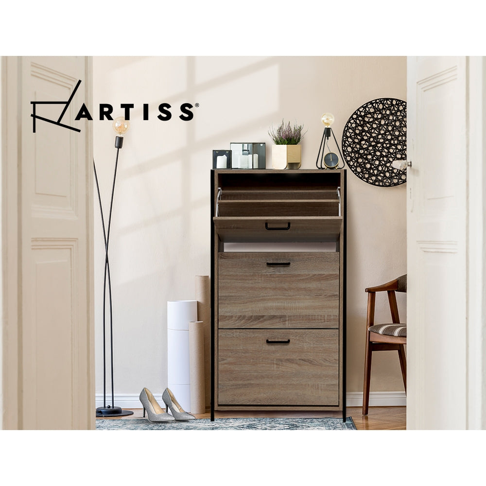 Artiss Shoe Rack Cabinet Adjustable Shelves 24 Pairs Tim