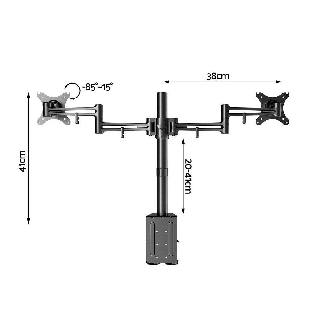 Artiss Monitor Arm Dual Desk Mount Screen Holder Bracket