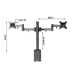 Artiss Monitor Arm Dual Desk Mount Screen Holder Bracket