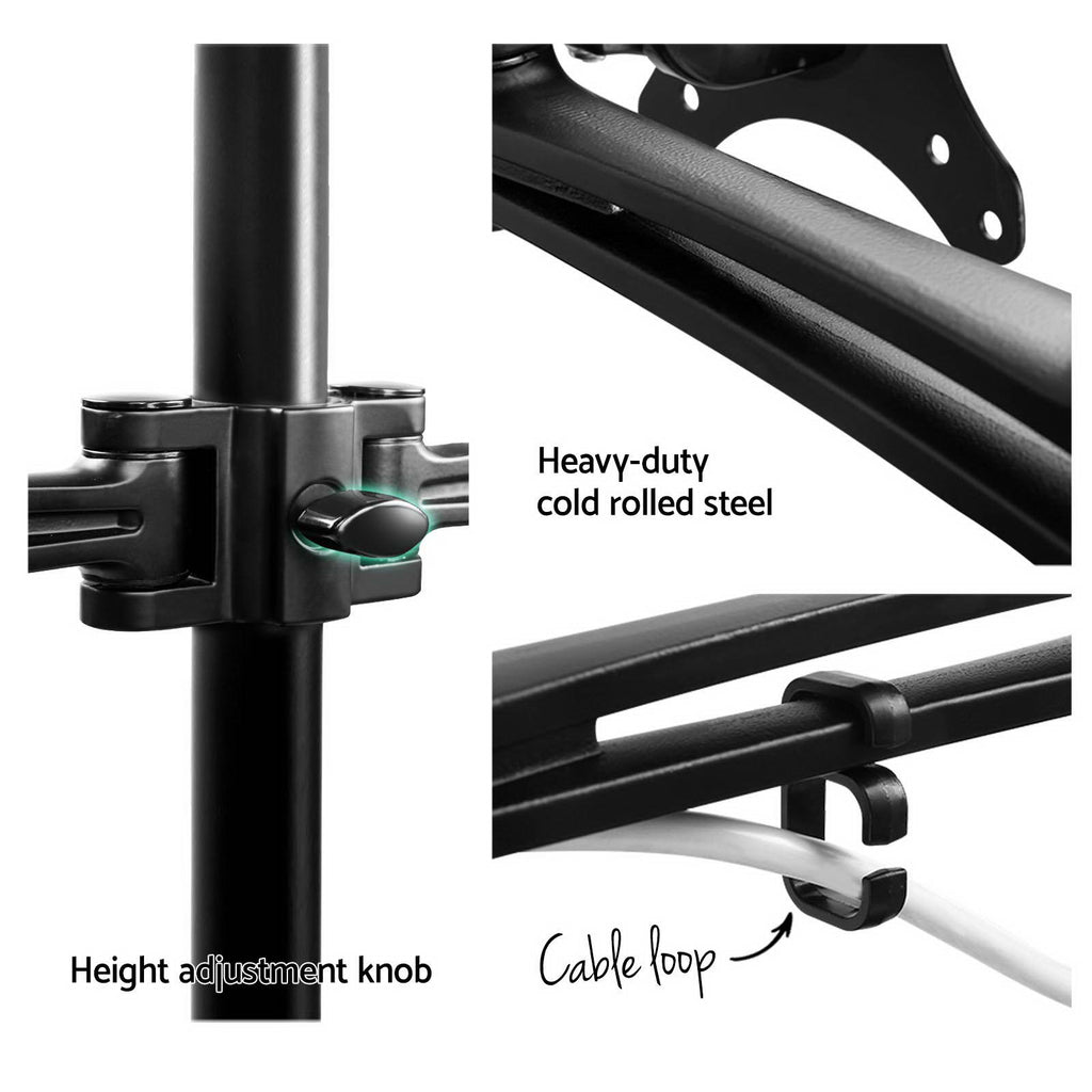 Artiss Monitor Arm Dual Desk Mount Screen Holder Bracket