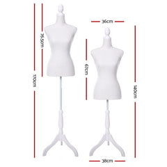 Female Mannequin 170cm Model Dressmaker Clothes Display Torso Tailor Wedding White