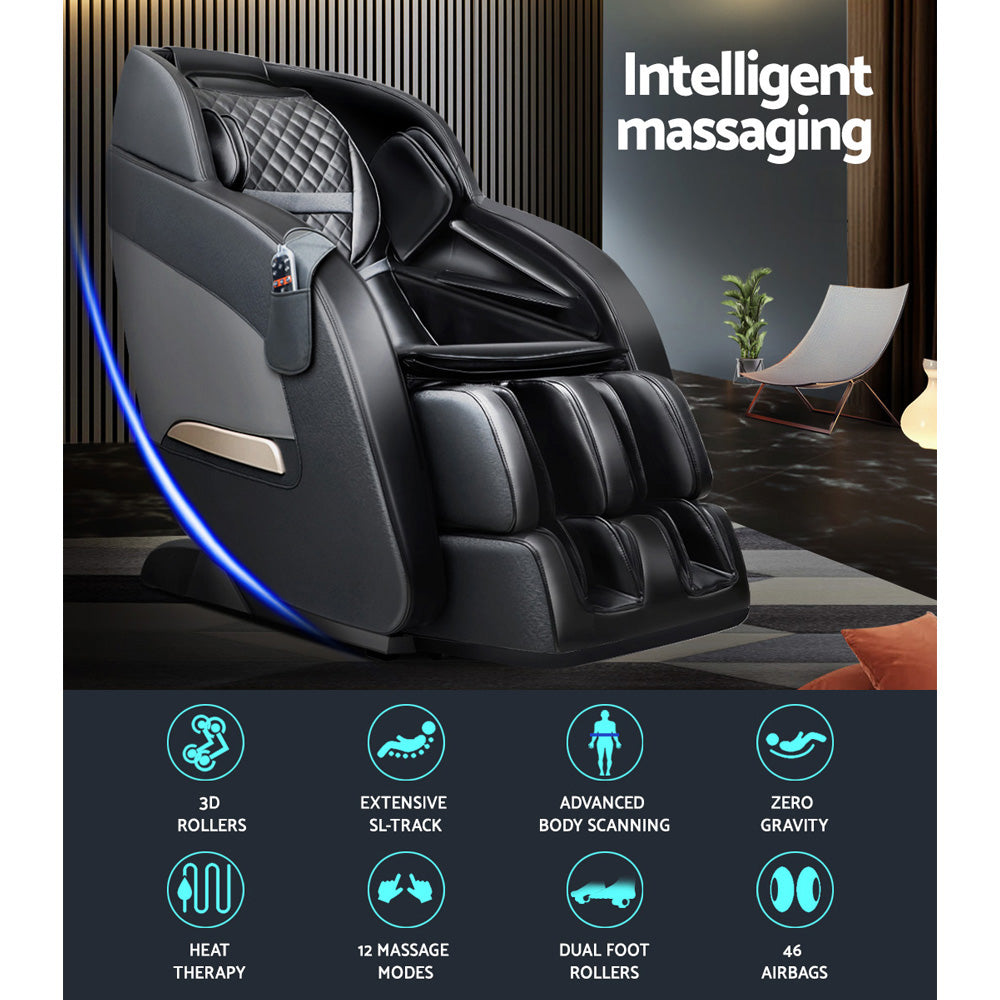Livemor Massage Chair Electric Recliner Massager Black Decima