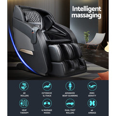 Livemor Massage Chair Electric Recliner Massager Black Decima