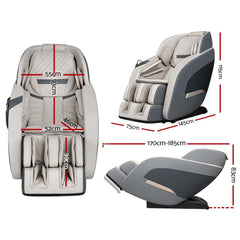 Livemor Massage Chair Electric Recliner Massager Grey Decima