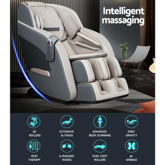 Livemor Massage Chair Electric Recliner Massager Grey Decima