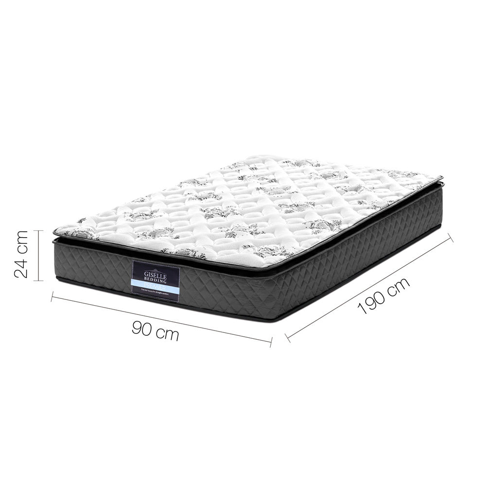 Giselle Bedding 24cm Mattress Pillow Top Single