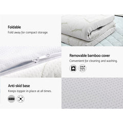 Giselle Bedding Memory Foam Mattress Topper Cool Gel 8cm Single