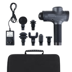 Everfit Massage Gun 30 Speed 6 Heads Vibration Muscle Massager Chargeable Grey