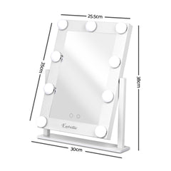 Embellir Makeup Mirror 30x38cm Hollywood Vanity with LED Light Rotation Tabletop
