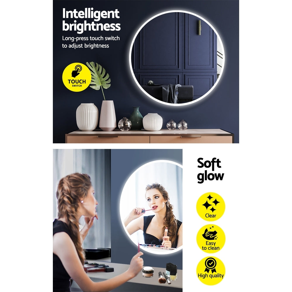 Embellir Wall Mirror 80cm with Led light Makeup Home Decor Bathroom Round Vanity