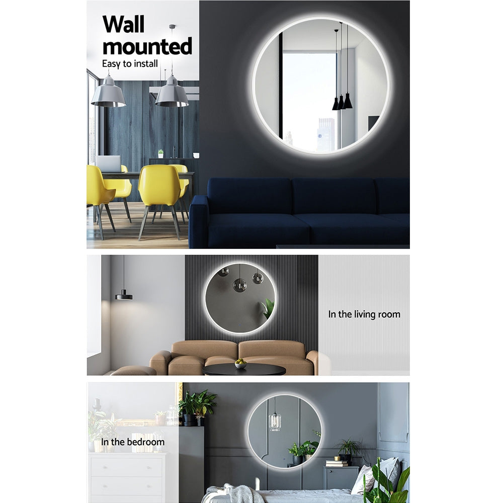 Embellir Wall Mirror 80cm with Led light Makeup Home Decor Bathroom Round Vanity