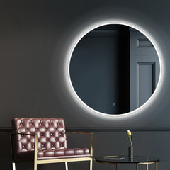 Embellir Wall Mirror 80cm with Led light Makeup Home Decor Bathroom Round Vanity