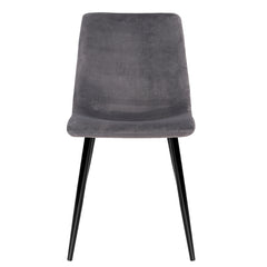 Artiss Dining Chairs Set of 4 Velvet Horizontal Slope Grey
