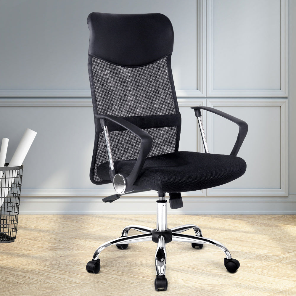 Artiss Mesh Office Chair High Back Black