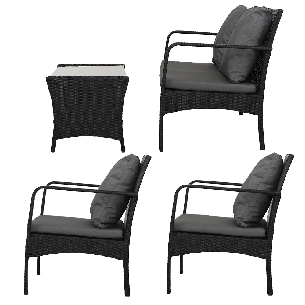 Gardeon Outdoor Furniture Lounge Table Chairs Garden Patio Wicker Sofa Set