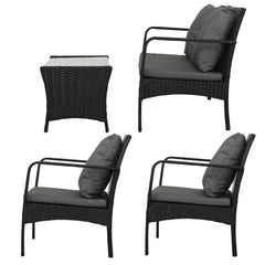 Gardeon Outdoor Furniture Lounge Table Chairs Garden Patio Wicker Sofa Set