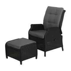 Gardeon Recliner Chair Sun lounge Setting Outdoor Furniture Patio Wicker Sofa
