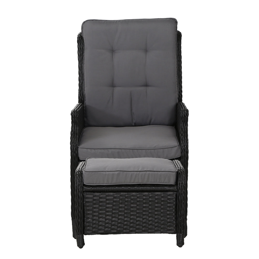Gardeon Recliner Chair Sun lounge Setting Outdoor Furniture Patio Wicker Sofa