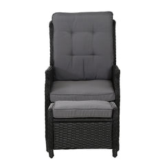 Gardeon Recliner Chair Sun lounge Setting Outdoor Furniture Patio Wicker Sofa