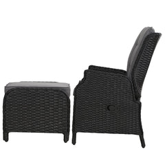 Gardeon Recliner Chair Sun lounge Setting Outdoor Furniture Patio Wicker Sofa