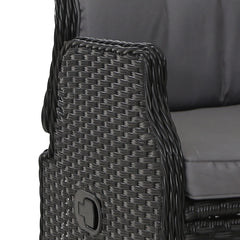 Gardeon Recliner Chair Sun lounge Setting Outdoor Furniture Patio Wicker Sofa