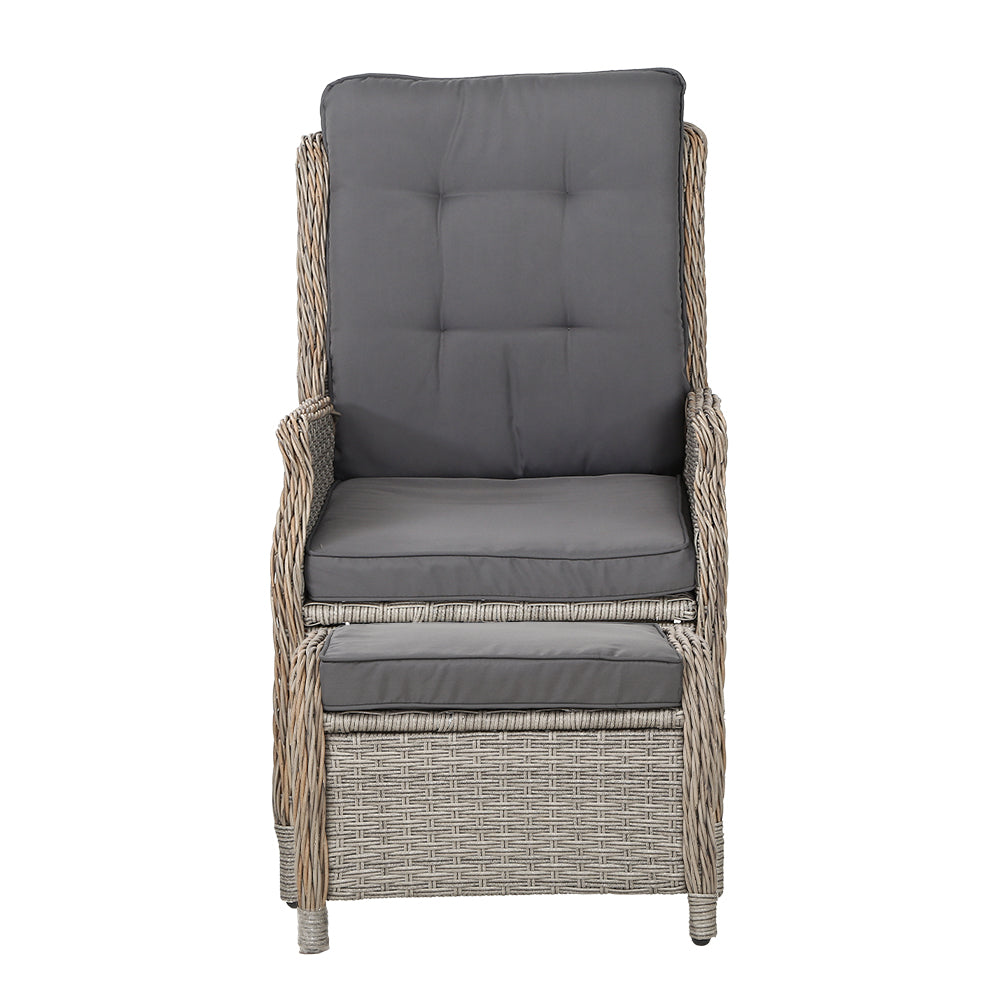 Gardeon Recliner Chair Sun lounge Outdoor Setting Patio Furniture Wicker Sofa