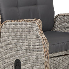 Gardeon Recliner Chairs Sun lounge Outdoor Setting Patio Furniture Garden Wicker