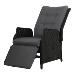 Gardeon Recliner Chair Sun lounge Setting Outdoor Furniture Patio Wicker Sofa
