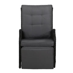 Gardeon Recliner Chair Sun lounge Setting Outdoor Furniture Patio Wicker Sofa